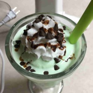 Mint Chocolate Chip Milkshake Recipe - FITZABOUT