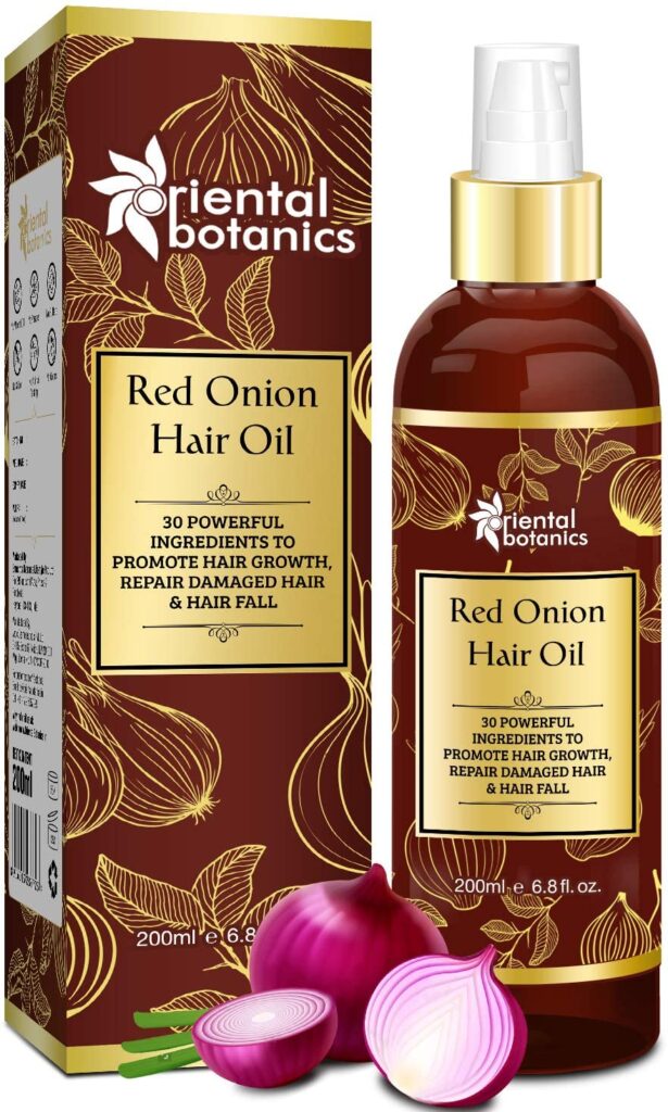 Oriental Botanics Red Onion Hair Oil review Amazon product - sharpmuscle