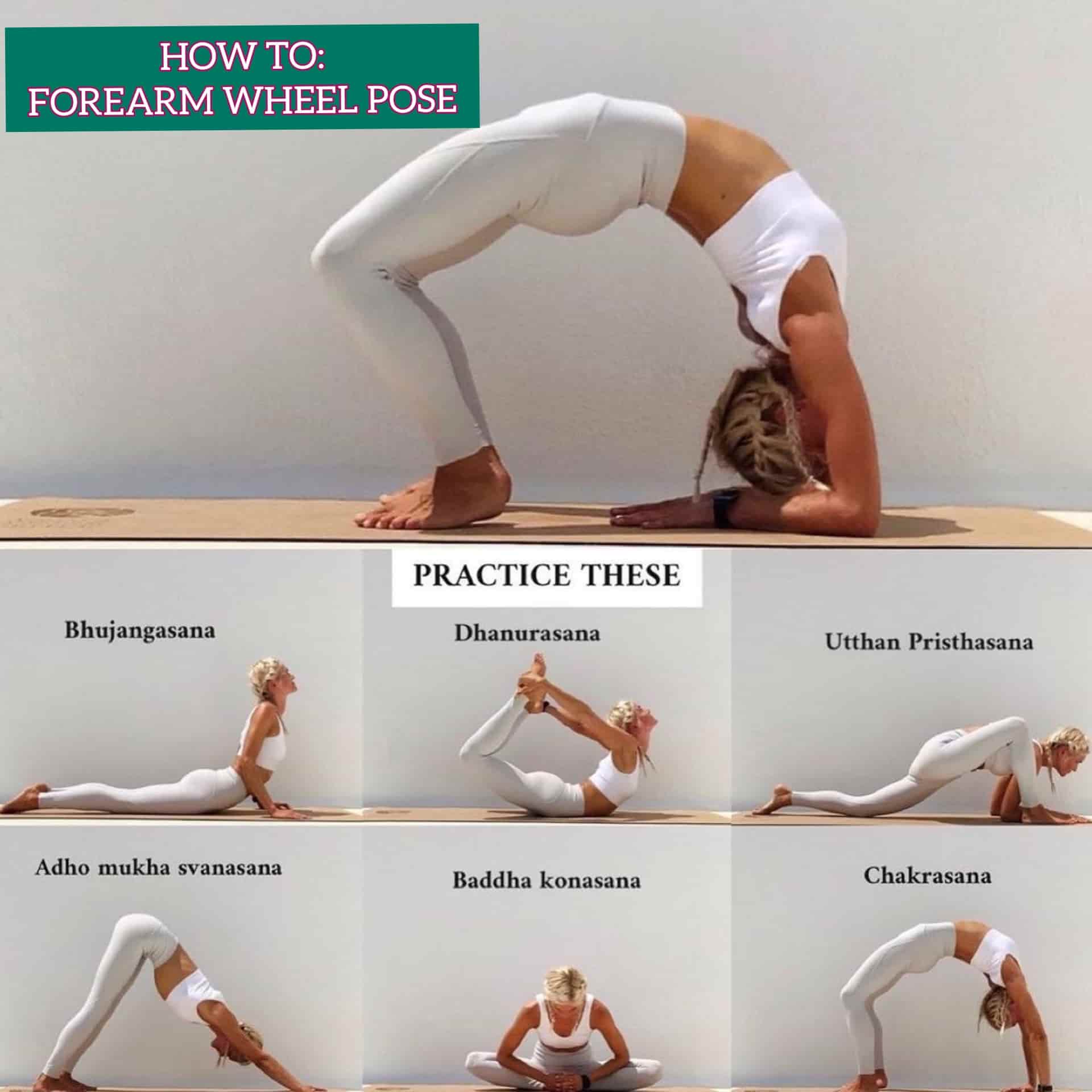 Steps of Forearm Wheel Pose fitzabout