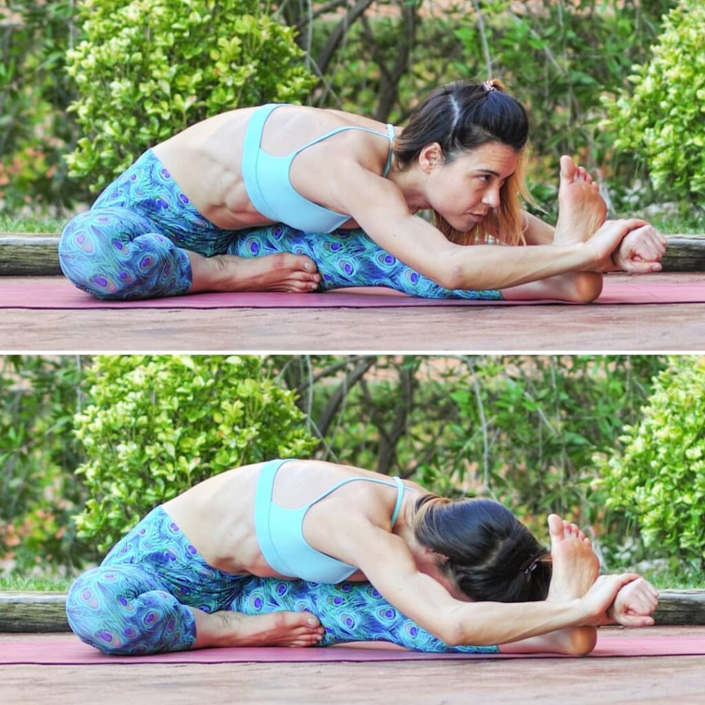 Head to Knee Pose or Janu Sirsasana Step-by-step - Sharp Muscle