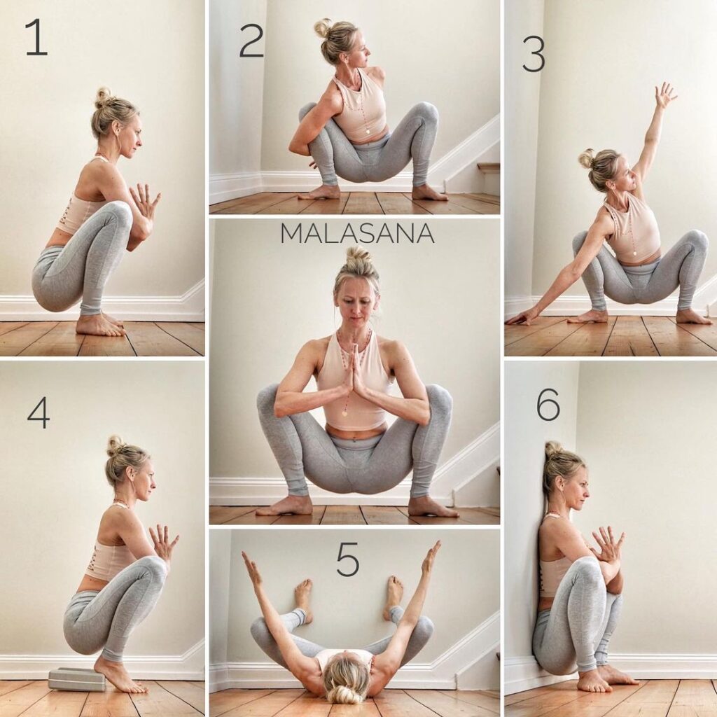 Malasana, Garland Pose, Yogi Squat Pose, Sitting Down Pose, Wide Squat Pose, Upavesasana, Squat Pose - Sharp Muscle
